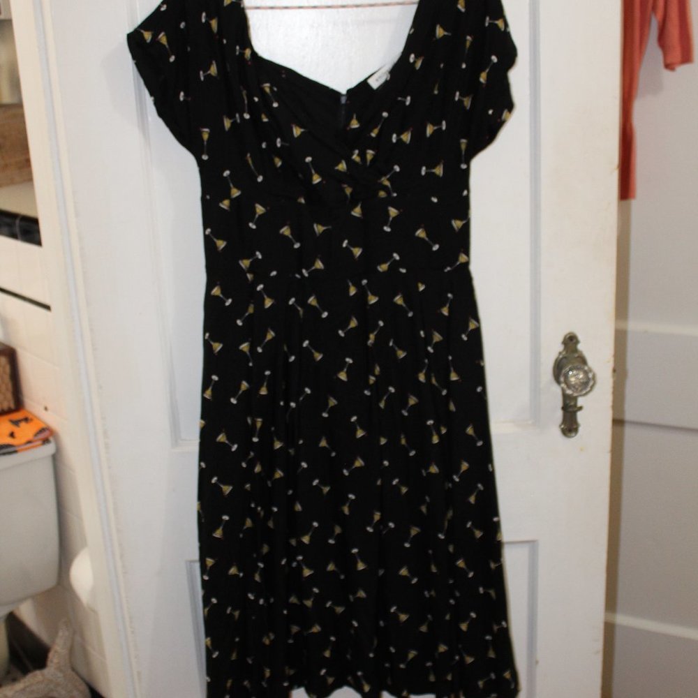 Modcloth Martini Print Cocktail Dress